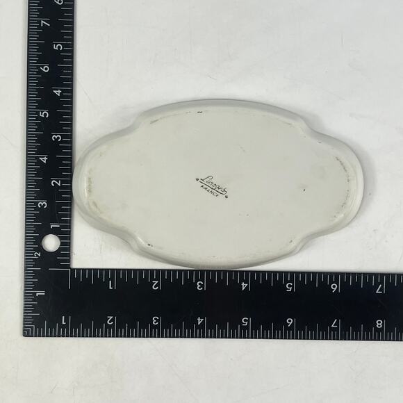 Limoges France Porcelain Trinket Tray Bird Floral Gold Rim Vanity Dish 1950s - Picture 6 of 6